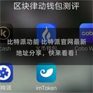 比特派功能 比特派官网最新地址分享，快来看看！