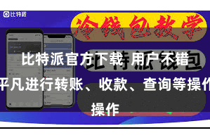 比特派官方下载  用户不错平凡进行转账、收款、查询等操作