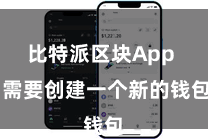 比特派区块App  需要创建一个新的钱包