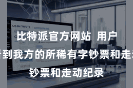 比特派官方网站  用户不错看到我方的所稀有字钞票和走动纪录