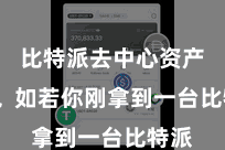 比特派去中心资产钱包 如若你刚拿到一台比特派