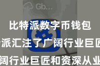 比特派数字币钱包  比特派汇注了广阔行业巨匠和资深从业者