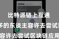 比特派链上互通  让更多的东谈主容许去尝试区块链应用