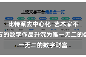 比特派去中心化  艺术家不错将我方的数字作品升沉为唯一无二的数字财富